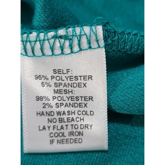 KIYONNA Teal Wrap Mesh Sleeve Sheath Dress Made in USA Size‎ 2